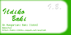 ildiko baki business card