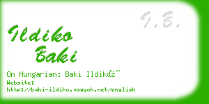 ildiko baki business card